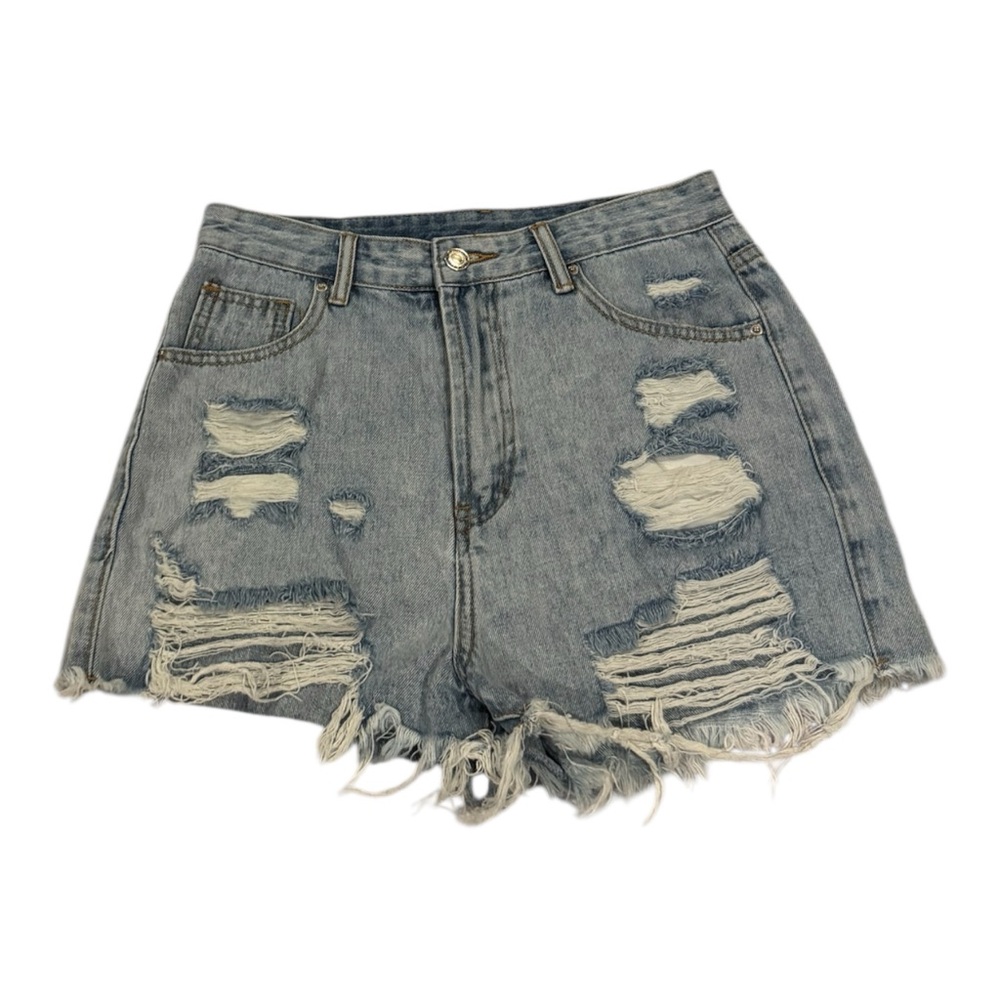 SHEIN Blue Distressed Jean‎ Shorts